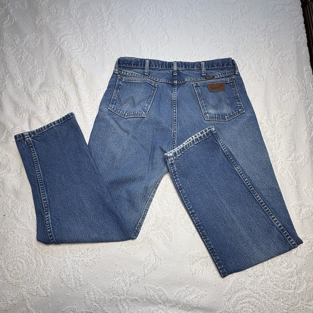 VTG Wrangler Men's Jeans Back Pocket W Tagged 34 X 30 Actual 34 X 30 Western